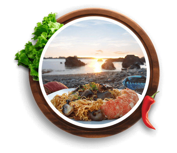 Indomie with Crayfish and Abalone